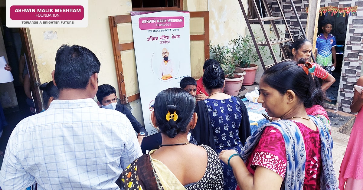 AMM Foundation conducted E-Shram Drive at Vimochit Society, Kurla