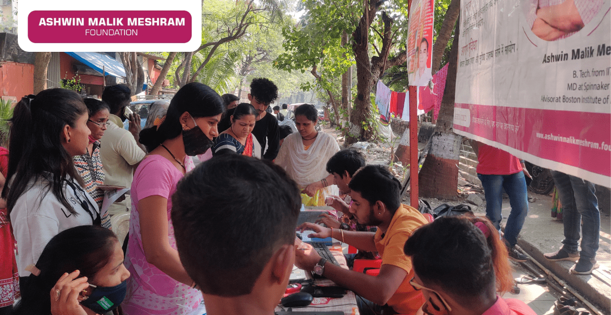 AMM Foundation conducted an E-Shram Drive at Sable Nagar, Kurla.