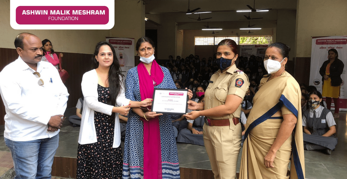 Partnered with Mumbai Police Nirbhaya Squad, Nehru Nagar and conducted a Self Defence Training Program for girls at Kedarnath Vidya Prasarini’s High School Kurla.
