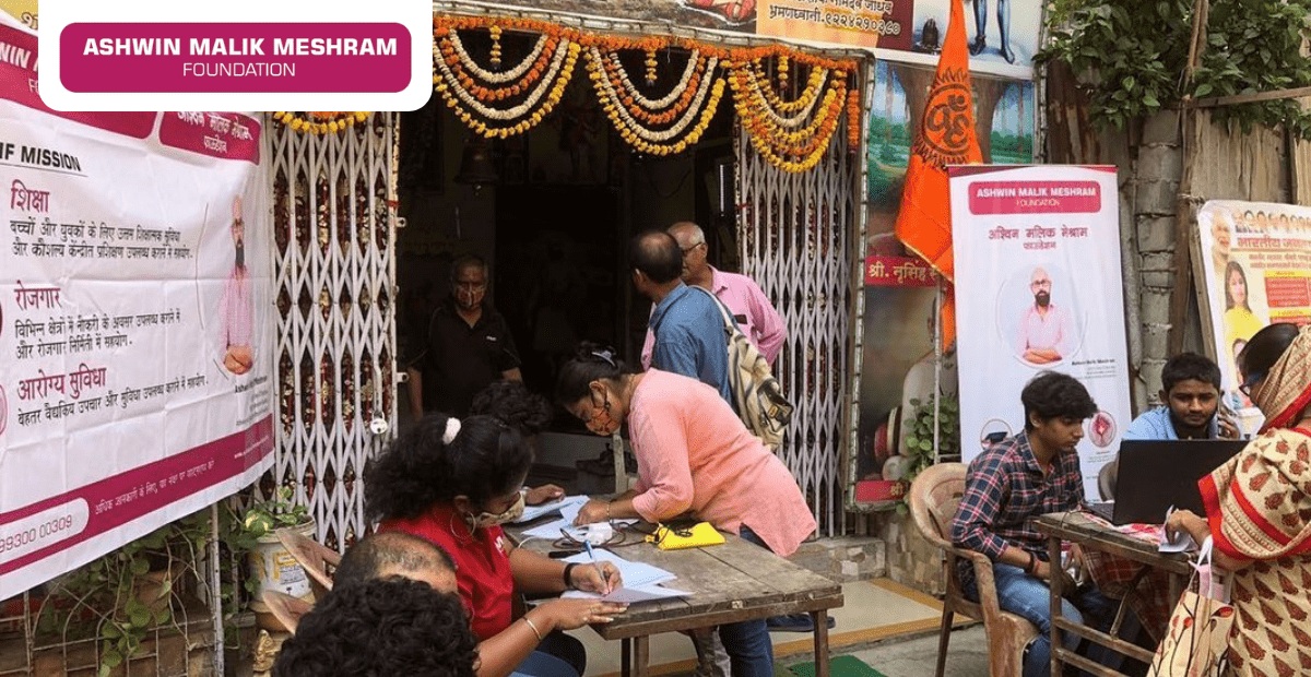AMM Foundation conducted an E-Shram Drive at Nehru Nagar, Kurla.