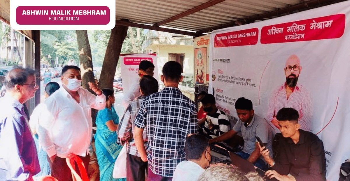 AMM Foundation conducted an E-Shram Drive at Kaamgar Nagar,Kurla.