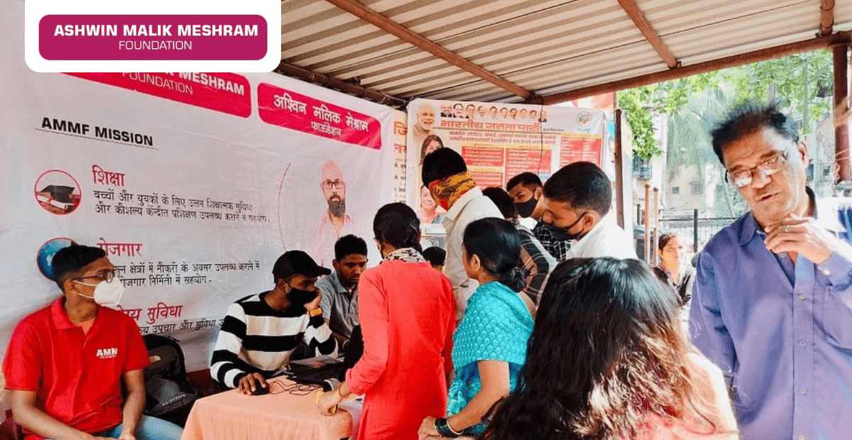 AMM Foundation conducted an E-Shram Drive at Kaamgar Nagar,Kurla.