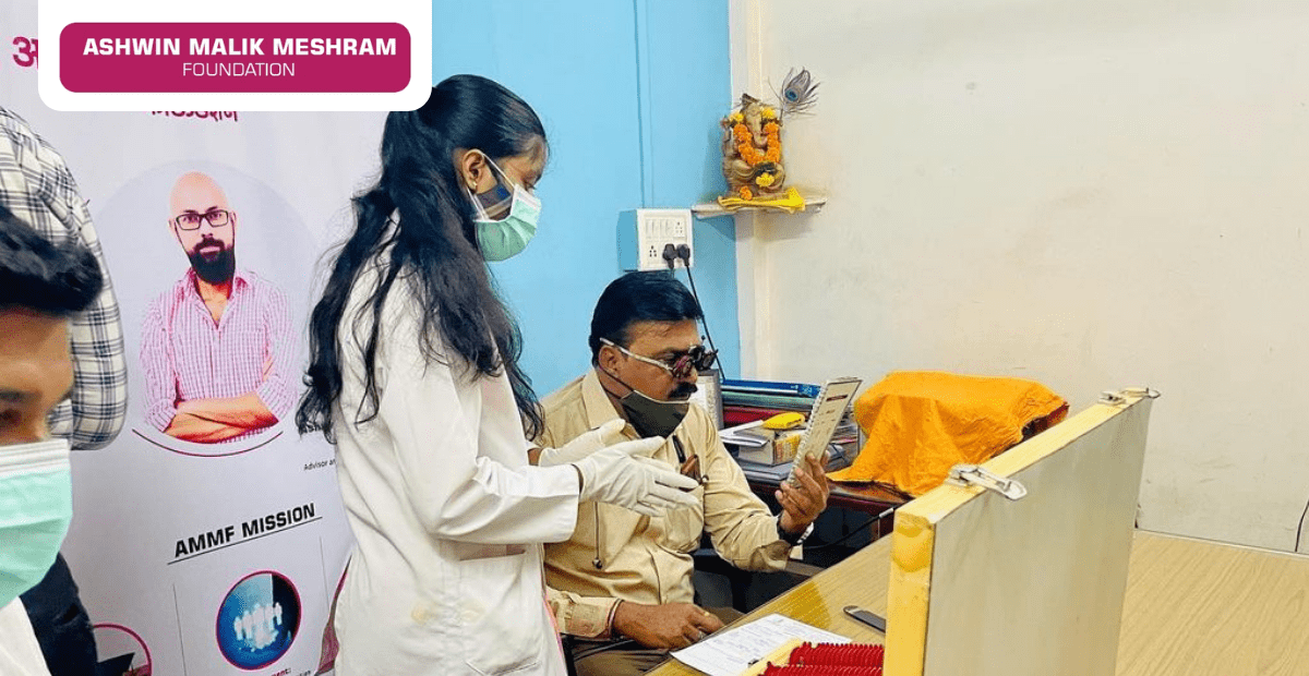 AMM Foundation conducted an eye check-up camp at Nehru Nagar Police Station, Kurla