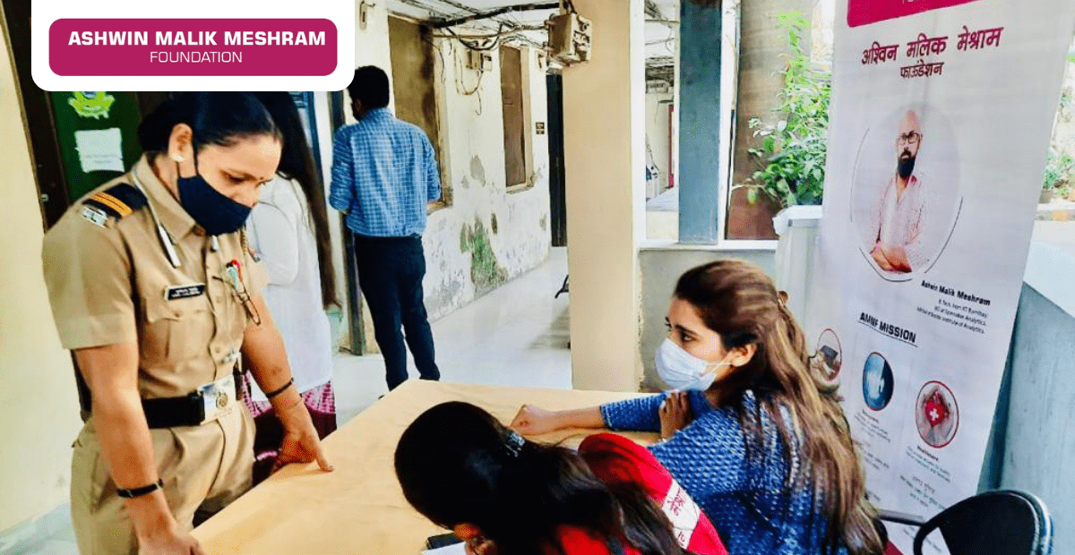 AMM Foundation conducted an eye check-up camp at Nehru Nagar Police Station, Kurla