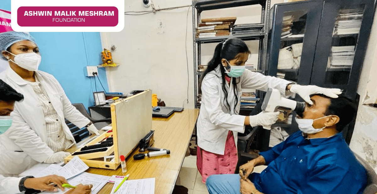 AMM Foundation conducted an eye check-up camp at Nehru Nagar Police Station, Kurla