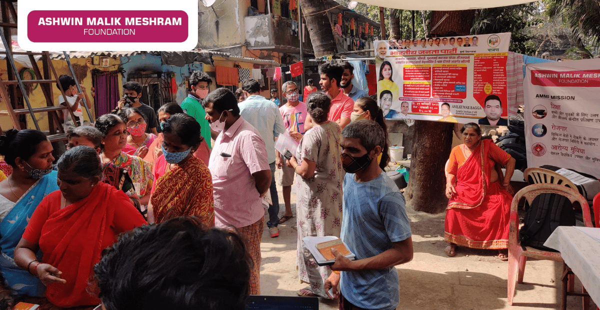 AMM Foundation organised an E-Shram Yojana camp at Kamgar Nagar, Kurla.