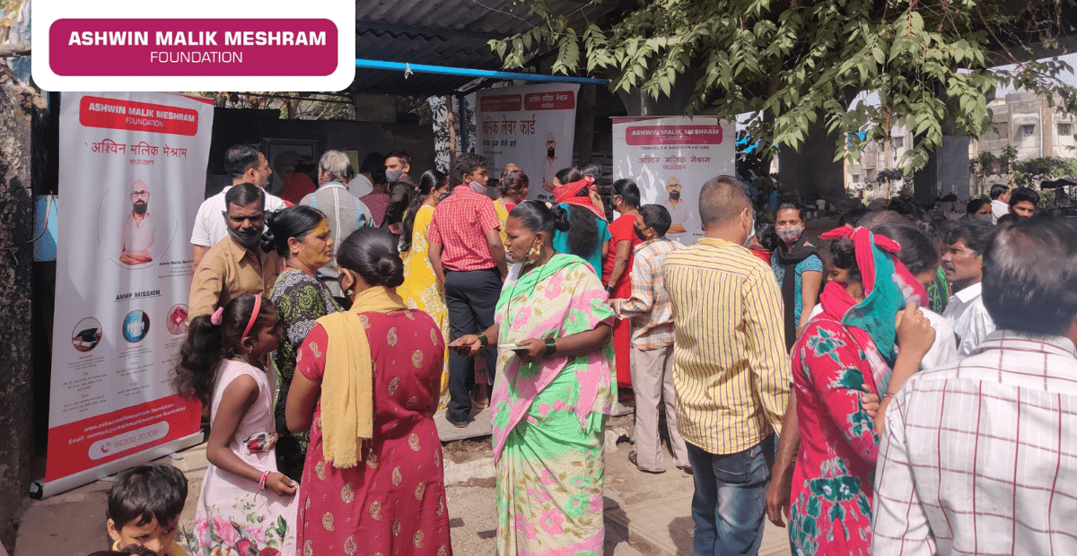 AMM Foundation conducted an E-Shram Yojana Drive at Sable Nagar, Kurla.