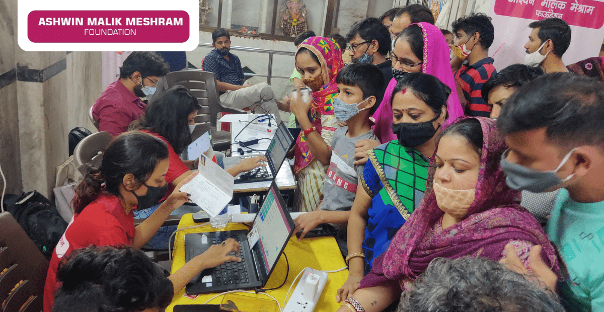 More than 150 beneficiaries were registered in the Eshram Yojana camp conducted by AMM Foundation at Shitla Mata Mandir, Adrash Nagar, Kurla.