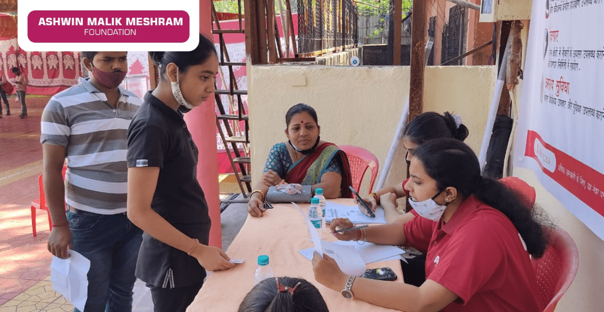 More than 350 beneficiaries were registered in the Eshram Yojana camp conducted by AMM Foundation in association with MLA Ashok Bhau Jadhav at Vile Parle.