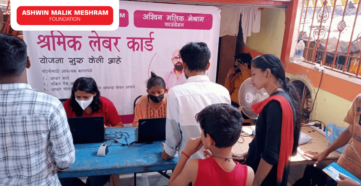350+ beneficiaries registered in a two-day E-Shram Camp Conducted by AMM Foundation at Chembur.
