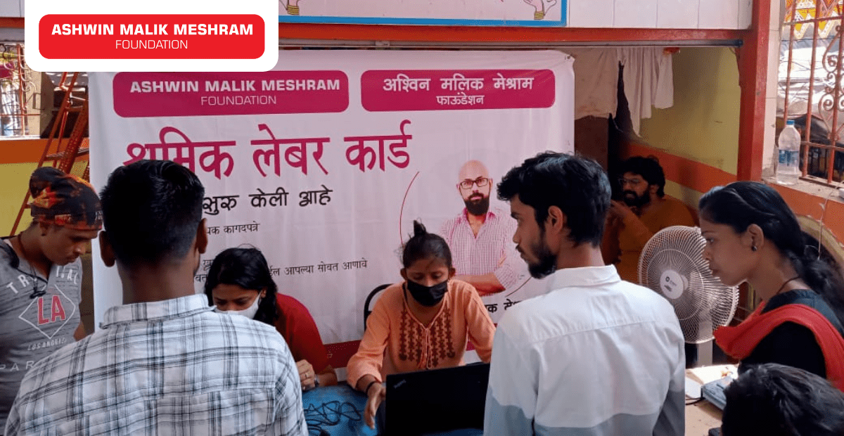 350+ beneficiaries registered in a two-day E-Shram Camp Conducted by AMM Foundation at Chembur.