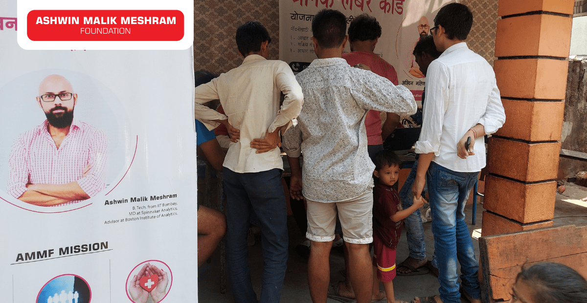 Ashwin Malik Meshram Foundation conducted an E-Shram registration drive at Basant Nagar, Thakkar Bappa, Chembur.