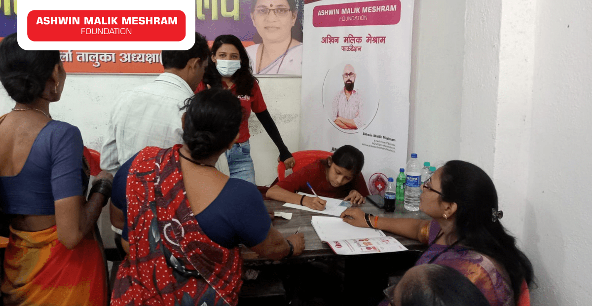 AMM Foundation Conducted a Ayushman Bharat Health Card Camp along with an E- Shram Yojana Camp at Rahul Nagar No. 2, Chunabhatti.