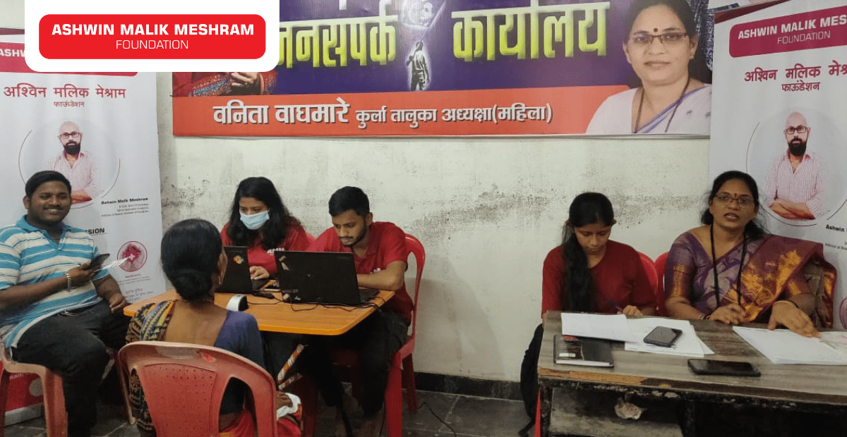 AMM Foundation Conducted a Ayushman Bharat Health Card Camp along with an E- Shram Yojana Camp at Rahul Nagar No. 2, Chunabhatti.