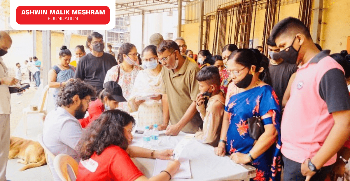 AMM Foundation in association with a Member of Parliament Gajanan Kirtikar Conducted a Ayushman Bharat Health Card Camp at Gokuldham, Goregaon (East) for more than 300+ beneficiaries.