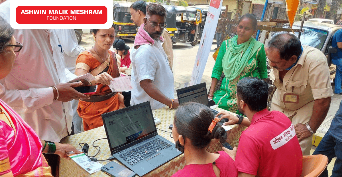 AMM Foundation Conducted a Ayushman Bharat Health Card Camp for people of all age groups at Nehru Nagar, Kurla.