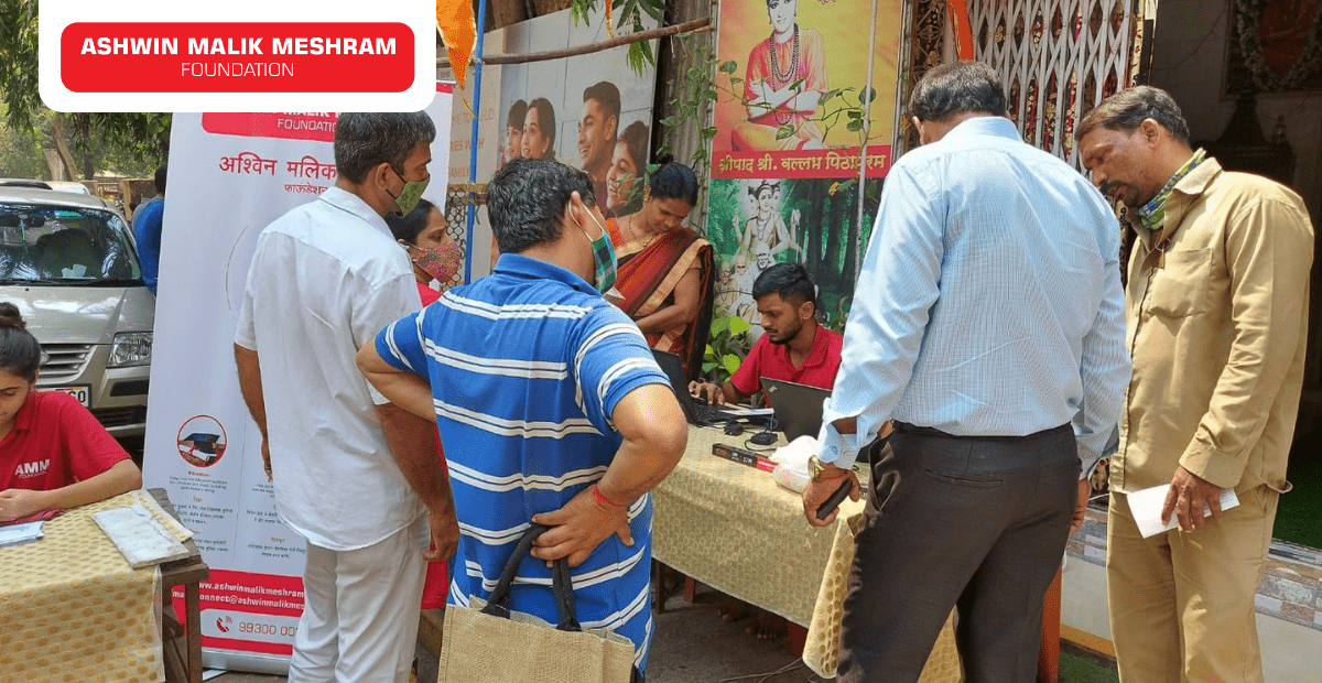 AMM Foundation Conducted a Ayushman Bharat Health Card Camp for people of all age groups at Nehru Nagar, Kurla.