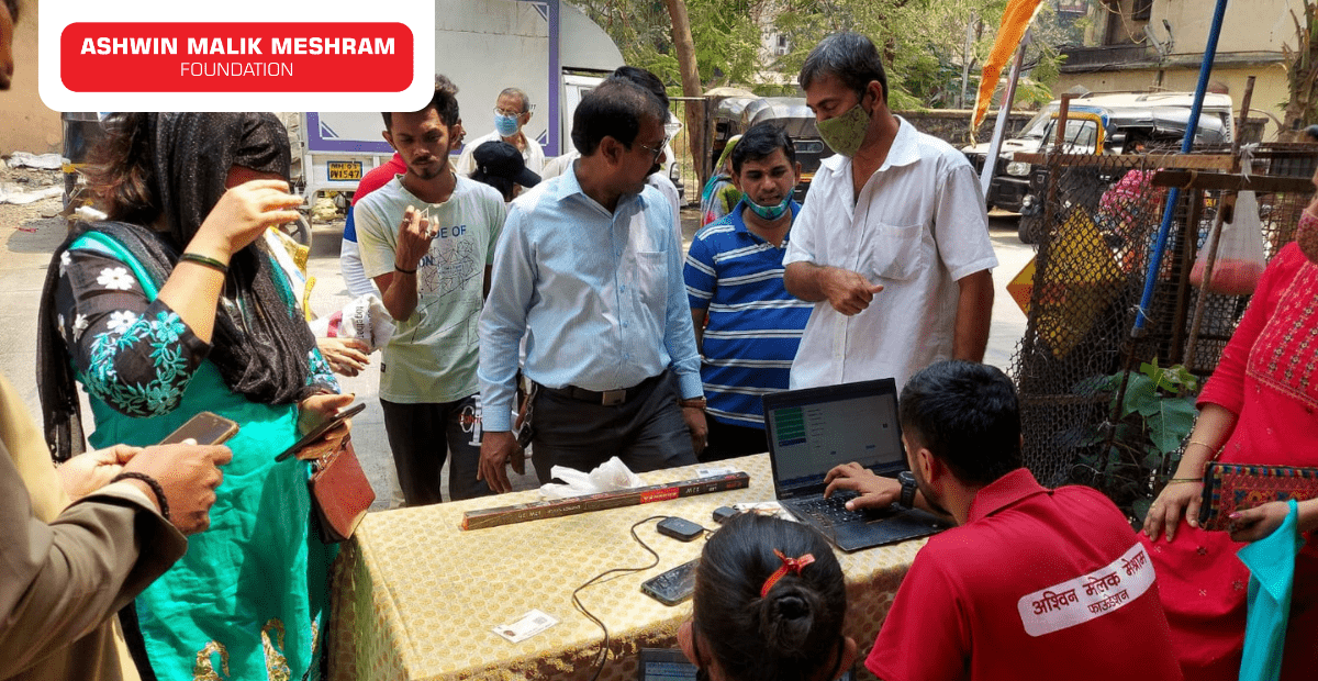 AMM Foundation Conducted a Ayushman Bharat Health Card Camp for people of all age groups at Nehru Nagar, Kurla.