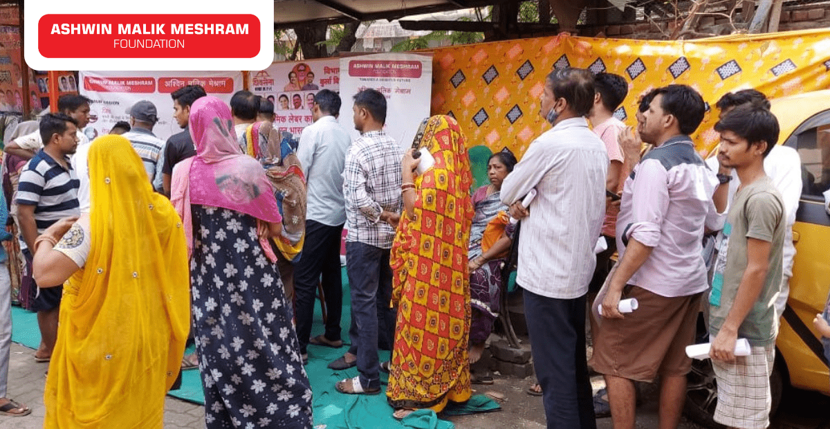 AMM Foundation in association with Shivsena Shakha Kramank 151 organised a Ayushman Bharat Health Card Camp at Thakkar Bappa Colony, Chembur.
