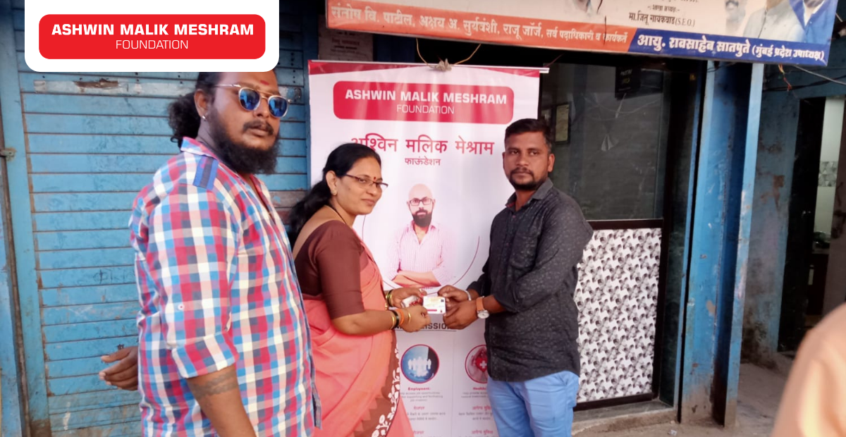 150+ E-Shram cards distributed by AMMF Volunteers at Rahul Nagar No. 1, Chunabhatti.