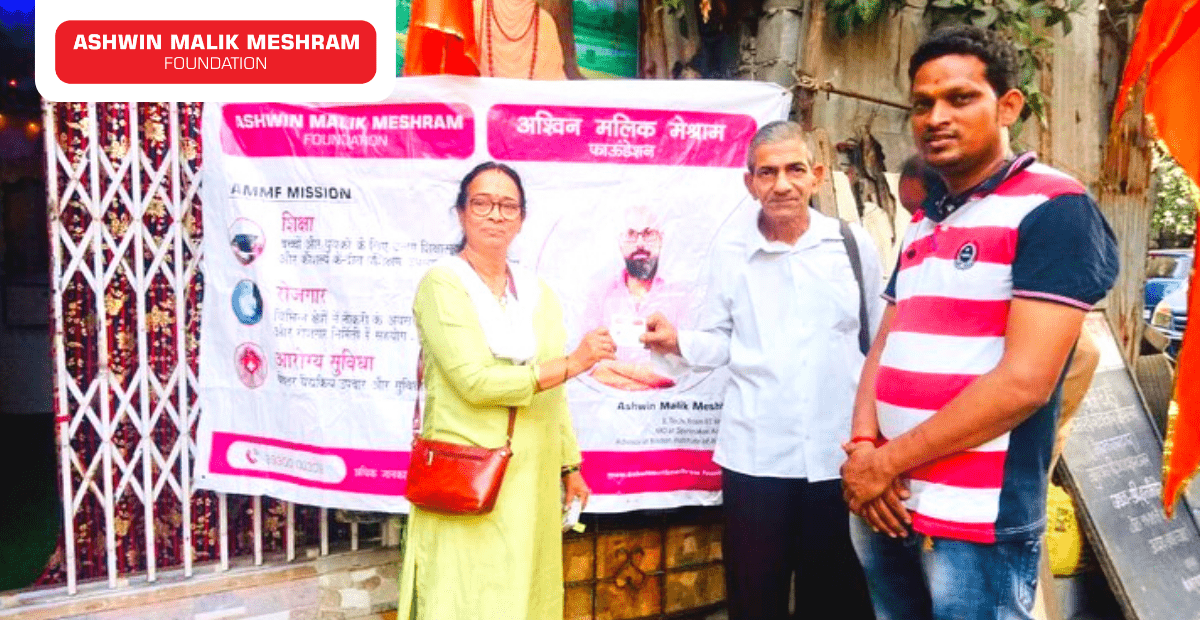 500+ E-Shram and Ayushman Health Cards distributed by AMMF volunteers at Vijay Nagar, Jagruti Nagar and Nehru Nagar, Kurla. 