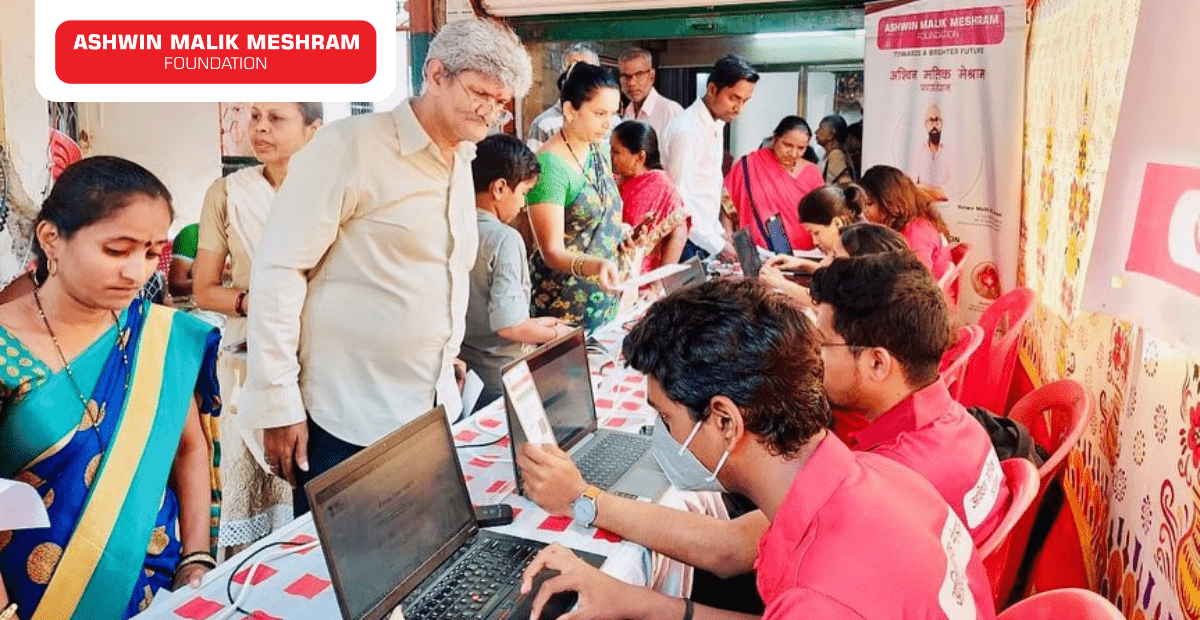 AMM Foundation in association with a MLA Mihir Kotecha and Corporator Samita Kamble Organised an Ayushman Bharat Health Card Camp at Mulund for more than 500+ beneficiaries.