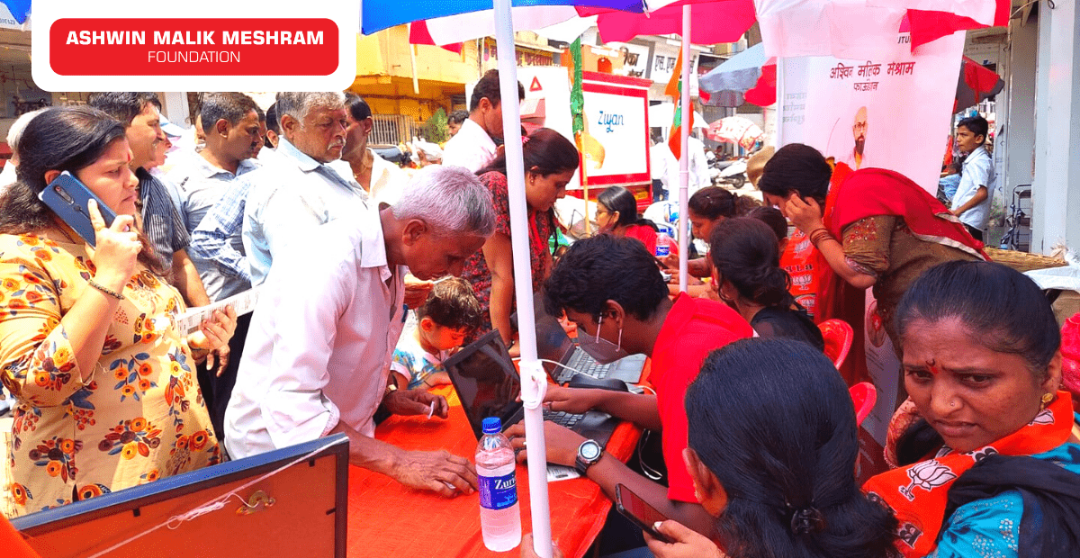 On the occasion of  BJP Seva Saptah, Ashwin Malik Meshram Foundation conducted an Ayushman Bharat Health ID Camp at Takia Ward, Kurla West.