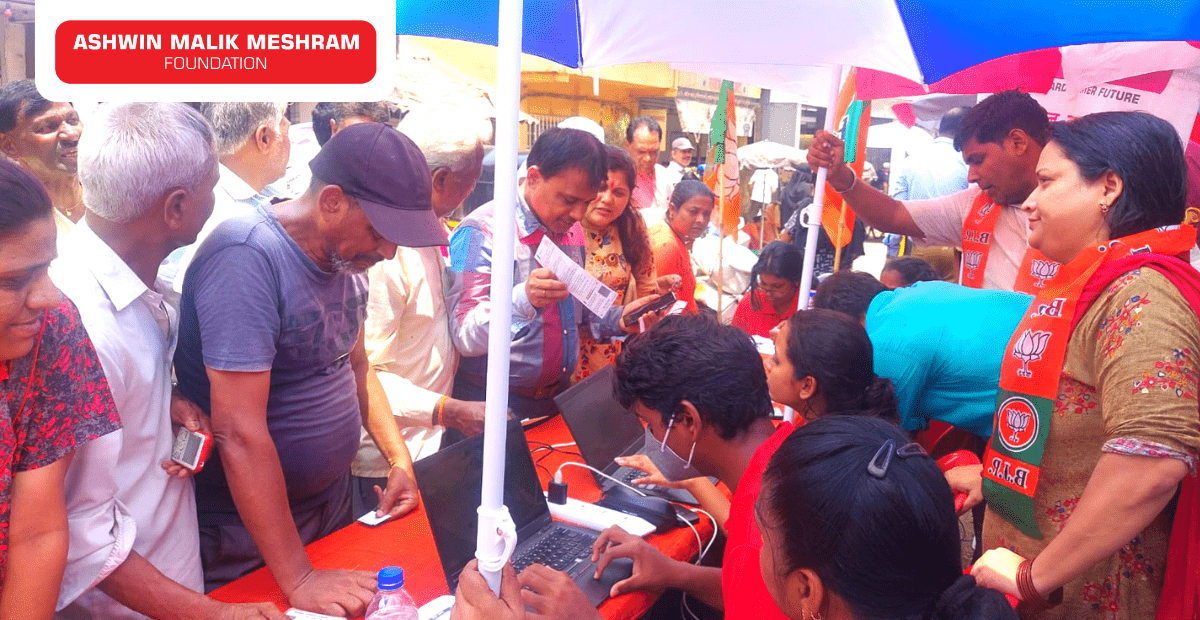 On the occasion of  BJP Seva Saptah, Ashwin Malik Meshram Foundation conducted an Ayushman Bharat Health ID Camp at Takia Ward, Kurla West.