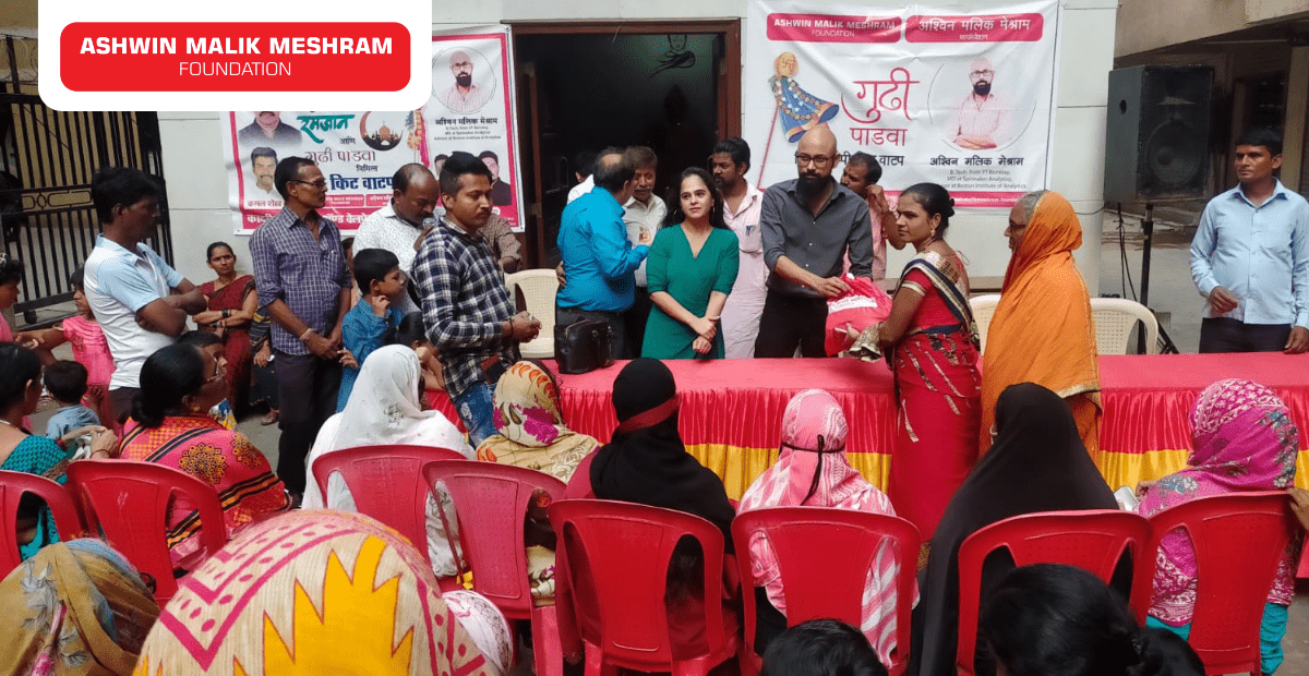 AMM Foundation distributed 400+ Festival Happiness Kits to underprivileged people of Jagruti Nagar, Kurla.