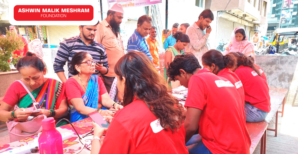 Ayushman Bharat Health Card Camp Conducted by AMM Foundation at Shankar Mandir, Alidada Estate, Kurla.