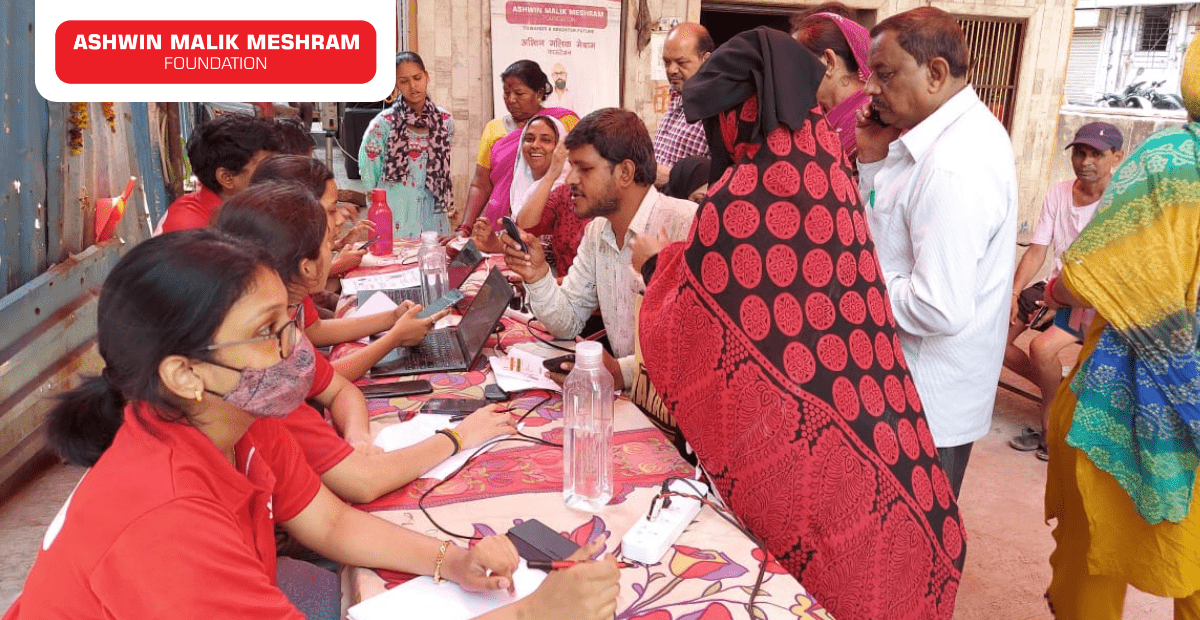 Ayushman Bharat Health Card Camp Conducted by AMM Foundation at Shankar Mandir, Alidada Estate, Kurla.