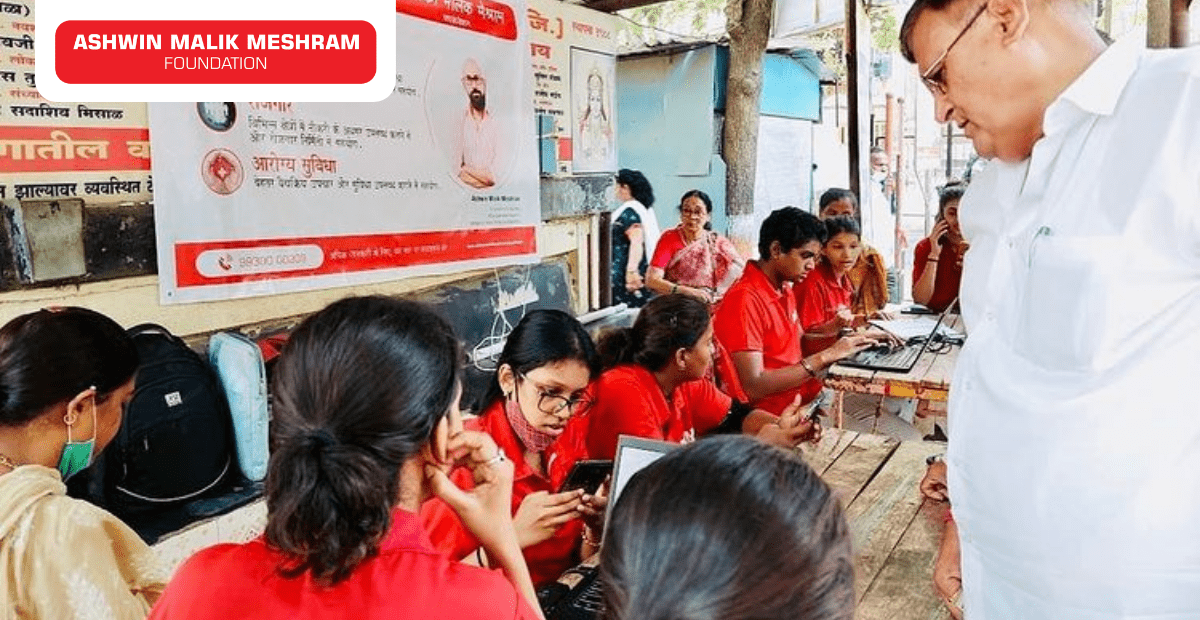 Ashwin Malik Meshram Foundation Conducted an Ayushman Bharat Health Id Camp at Kaamgar Nagar, Kurla.