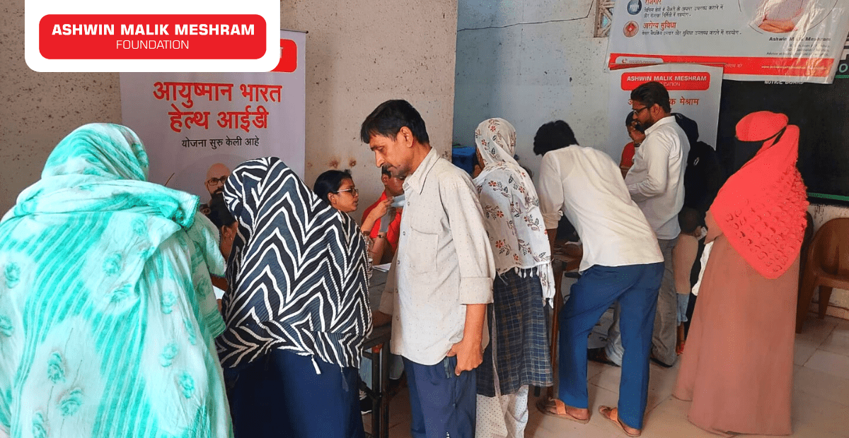 Ashwin Malik Meshram Foundation conducted an Ayushman Bharat Health Card Camp at Jagruti Nagar, Kurla East.
