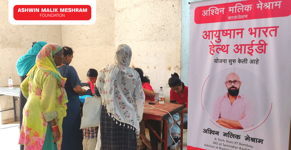 Ashwin Malik Meshram Foundation conducted an Ayushman Bharat Health Card Camp at Jagruti Nagar, Kurla East.