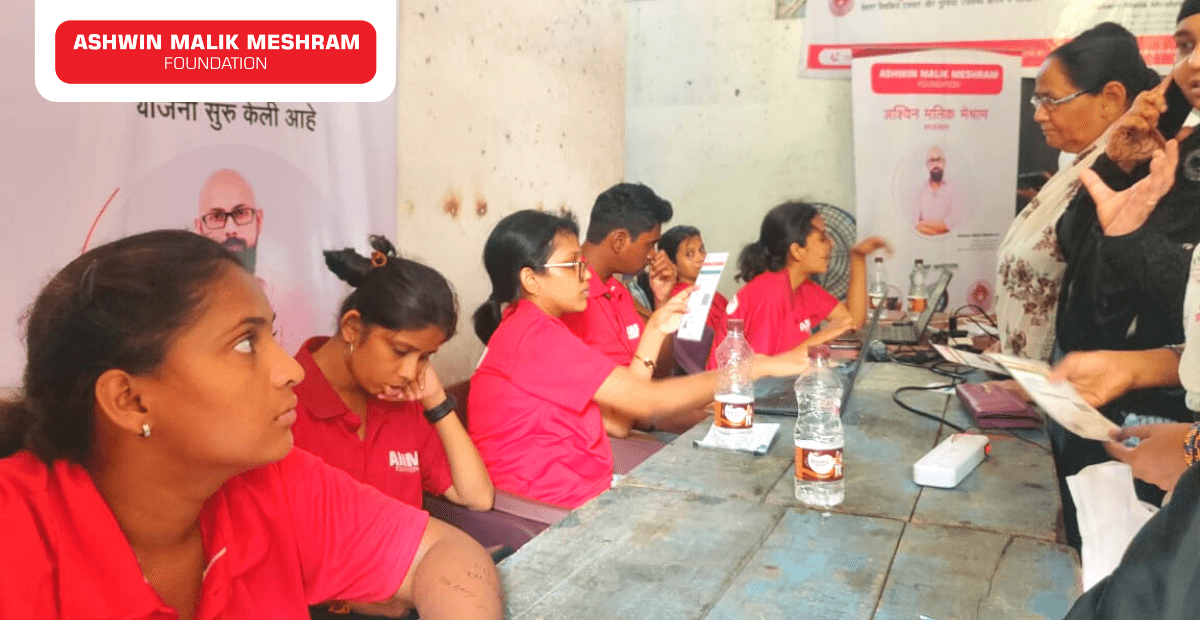 Ashwin Malik Meshram Foundation conducted an Ayushman Bharat Health Card Camp at Jagruti Nagar, Kurla East.