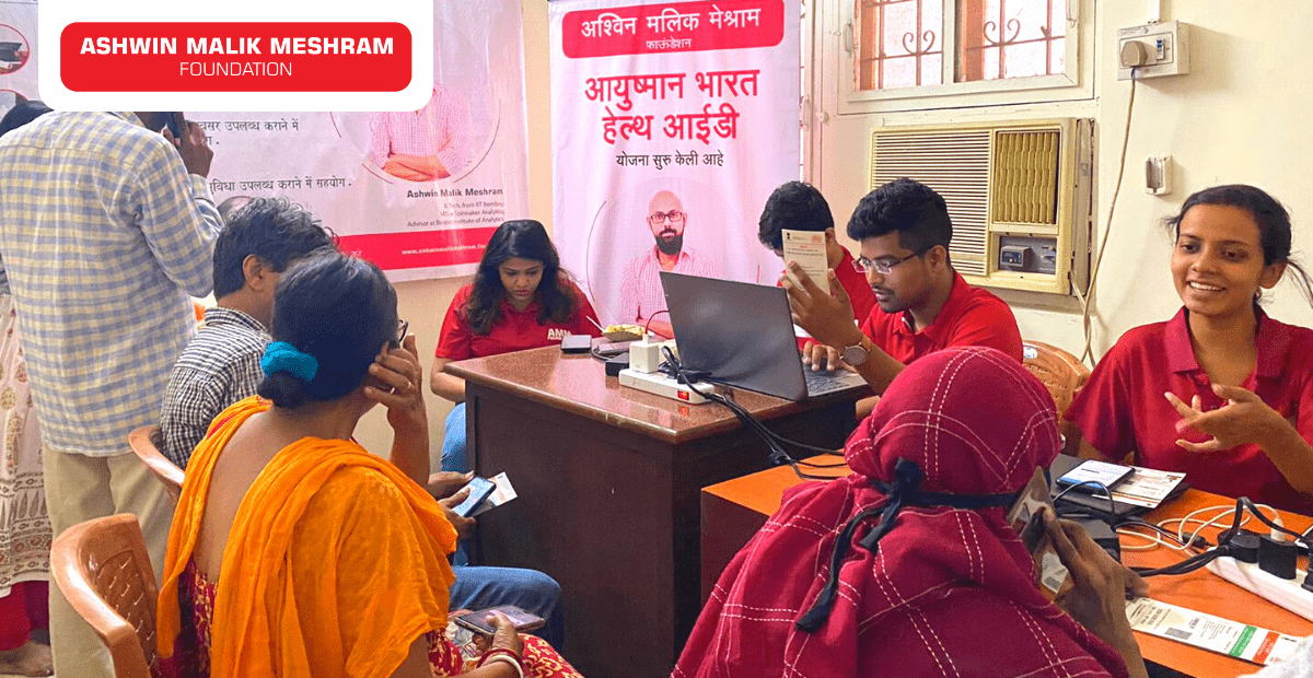 On the occasion of Buddha Purnima, AMM Foundation organised an Ayushman Bharat Health Card Camp for people of all age groups at Kalina.