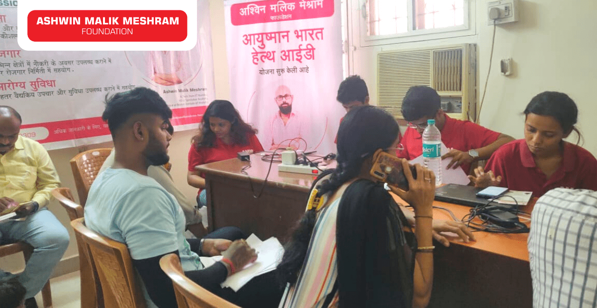 On the occasion of Buddha Purnima, AMM Foundation organised an Ayushman Bharat Health Card Camp for people of all age groups at Kalina.