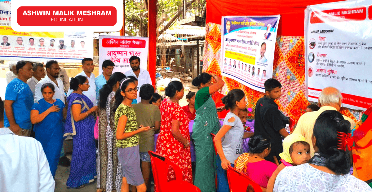 Ayushman Bharat Health Account (ABHA) Camp Organised by Ashwin Malik Meshram Foundation at Vikhroli.