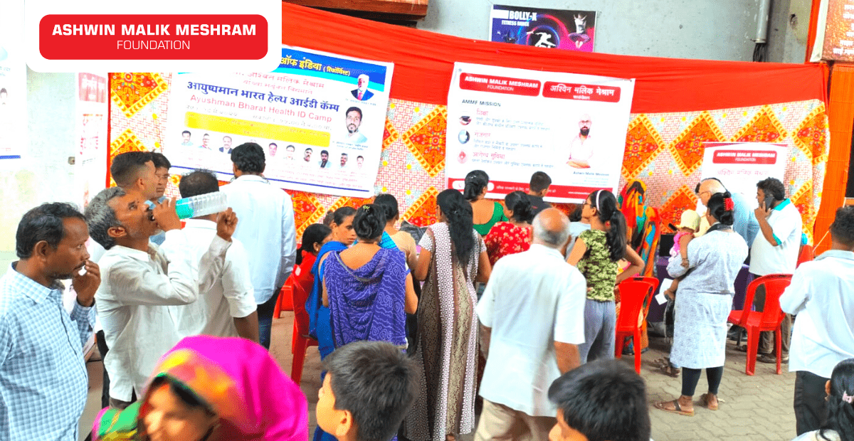Ayushman Bharat Health Account (ABHA) Camp Organised by Ashwin Malik Meshram Foundation at Vikhroli.