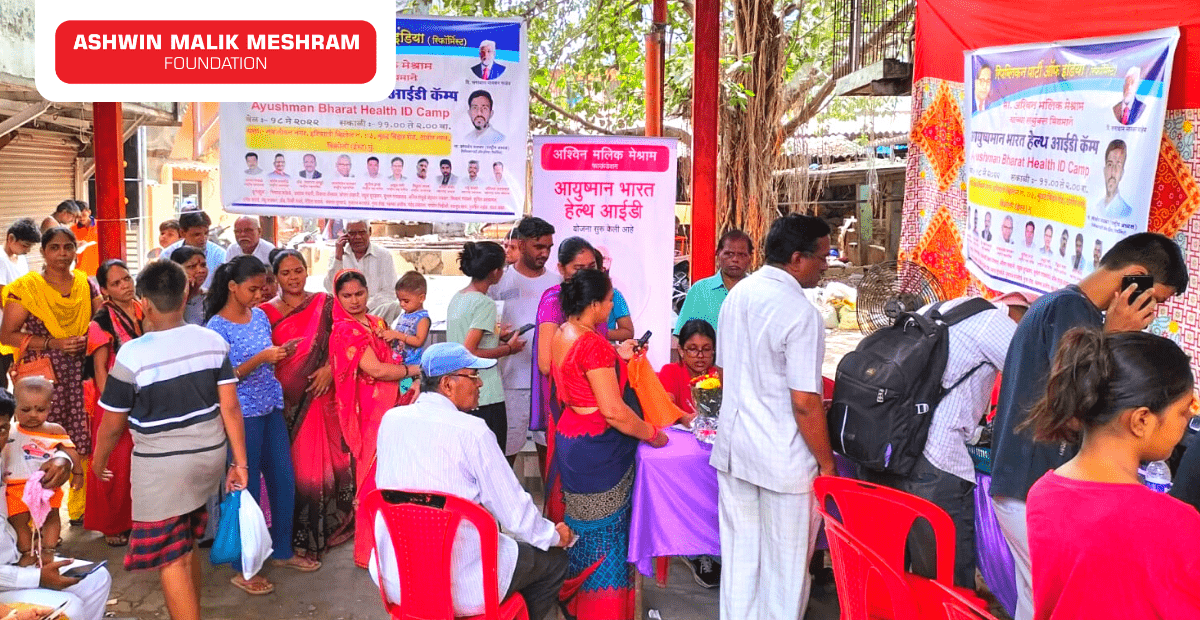Ayushman Bharat Health Account (ABHA) Camp Organised by Ashwin Malik Meshram Foundation at Vikhroli.
