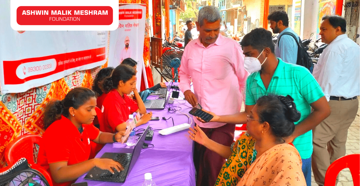Ayushman Bharat Health Account (ABHA) Camp Organised by Ashwin Malik Meshram Foundation at Vikhroli.