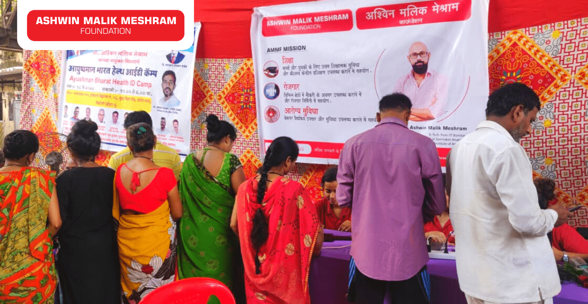 Ayushman Bharat Health Account (ABHA) Camp Organised by Ashwin Malik Meshram Foundation at Vikhroli.