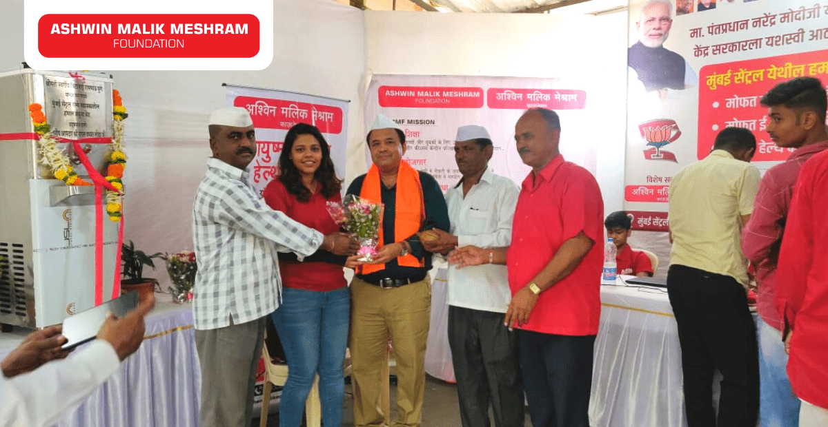 AMM Foundation in association with BJP Mumbai Chitrapat Natya Aghadi organised an Ayushman Bharat Health Card Camp along with E-Shram Yojana Camp for coolies and staff working at Mumbai Central Railway Station.