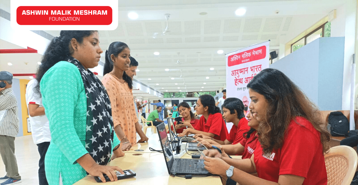 Ashwin Malik Meshram Foundation conducted an Ayushman Bharat Health ID Camp for students, teachers as well as non- teaching staff of IIT Bombay.