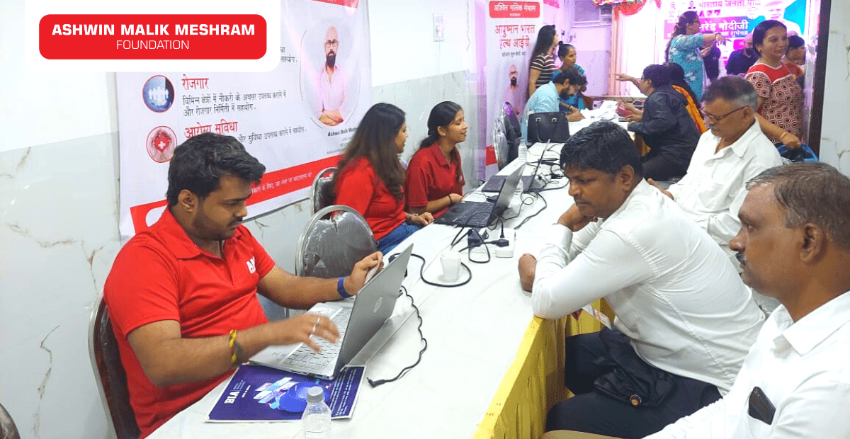 Ashwin Malik Meshram Foundation conducted a Free Health Check-up Camp along with Ayushman Bharat Health Card camp at Mulund.