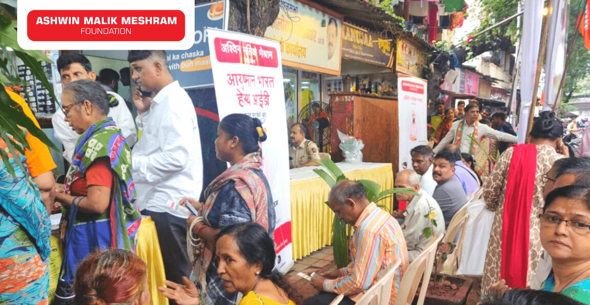 350+ People benefited from Free Medical Checkup Camp along with Ayushman Bharat Health ID Camp conducted at Dadar by Ashwin Malik Meshram Foundation.
