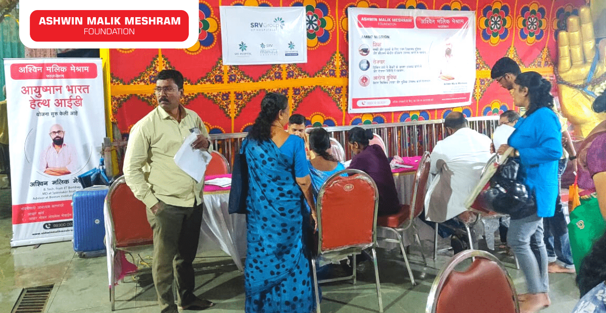 Ashwin Malik Meshram Foundation conducted a Free Health Check-up Camp along with Ayushman Bharat Health Card camp at Parel.