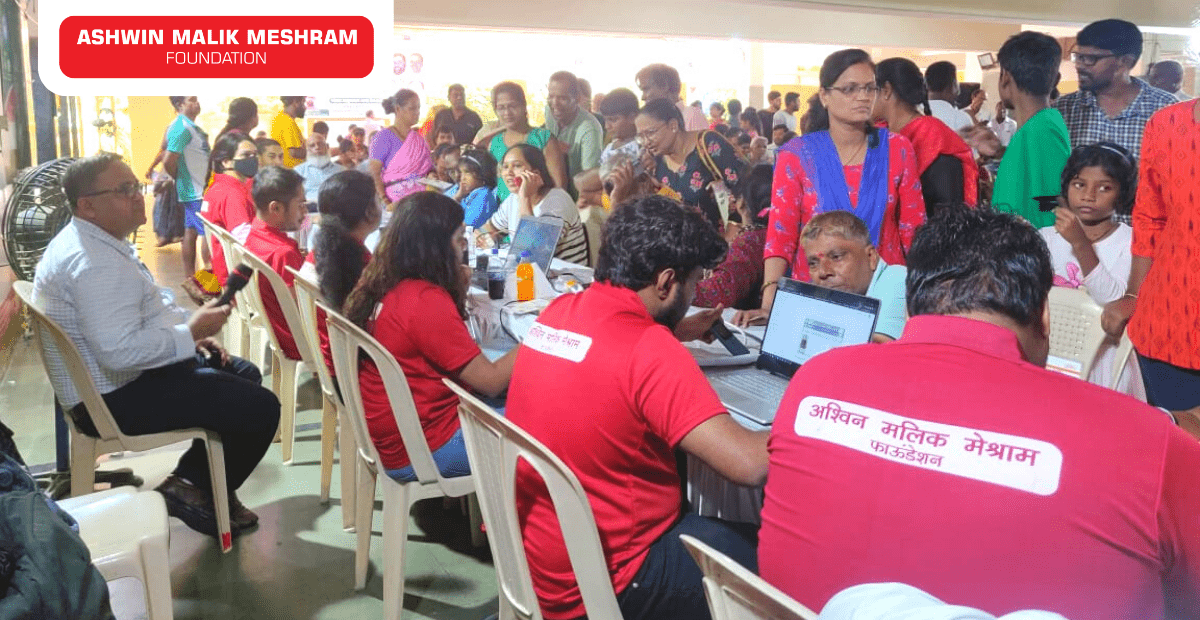 1200+ beneficiaries benefited from Free Medical Check-up Camp along with Ayushman Bharat Health ID Camp organised by Ashwin Malik Meshram Foundation in association with BJP MLA Kalidas Kolambkar.