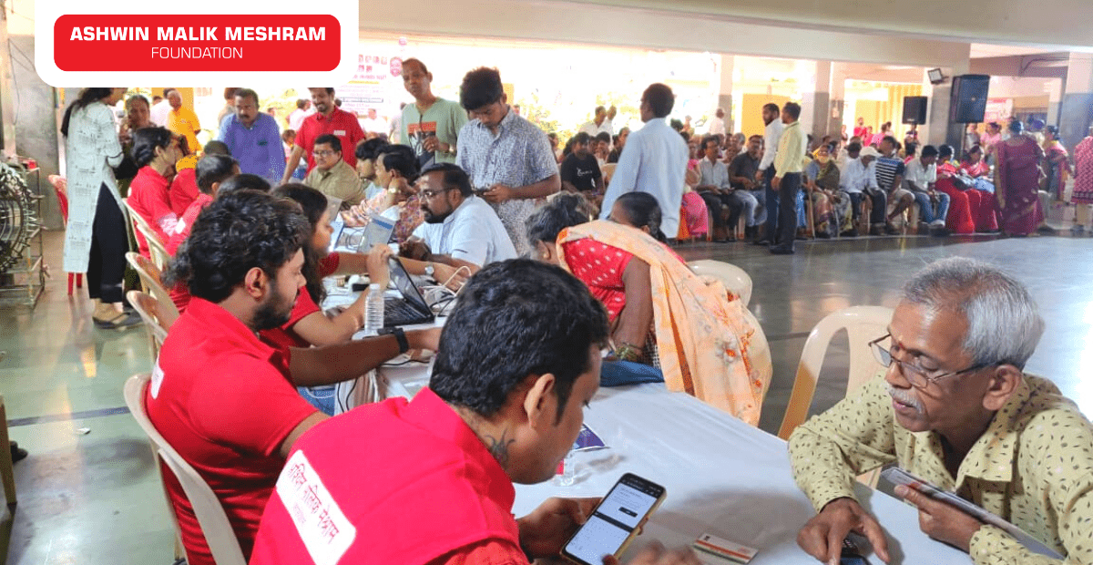 1200+ beneficiaries benefited from Free Medical Check-up Camp along with Ayushman Bharat Health ID Camp organised by Ashwin Malik Meshram Foundation in association with BJP MLA Kalidas Kolambkar.
