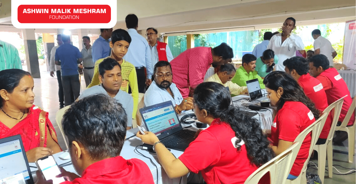 1200+ beneficiaries benefited from Free Medical Check-up Camp along with Ayushman Bharat Health ID Camp organised by Ashwin Malik Meshram Foundation in association with BJP MLA Kalidas Kolambkar.